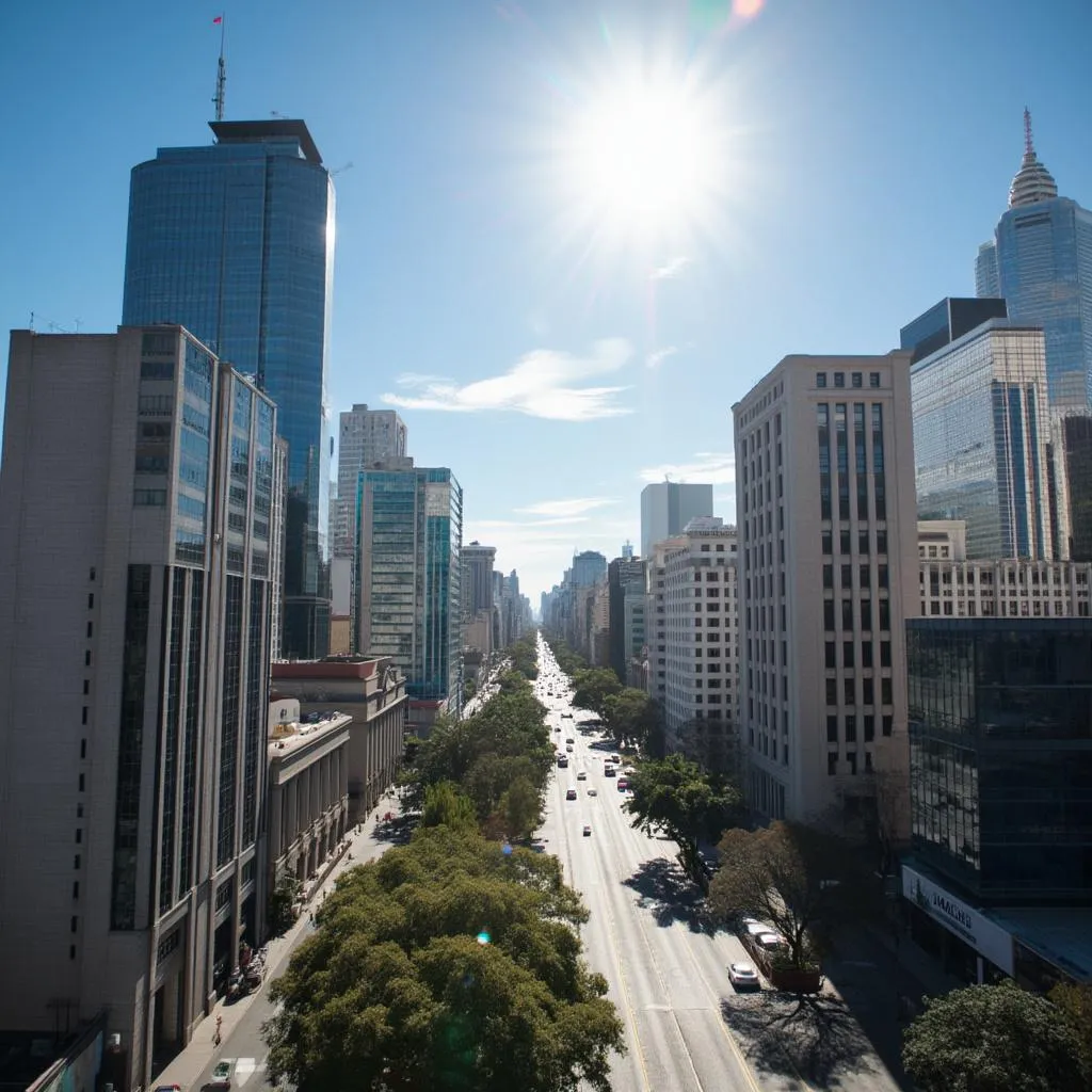 Distrito financiero de Buenos Aires durante el día